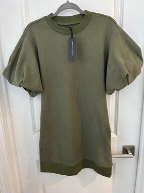 Rebecca Minkoff Olive Puff Sleeve Sweatshirt Dress with deep pockets